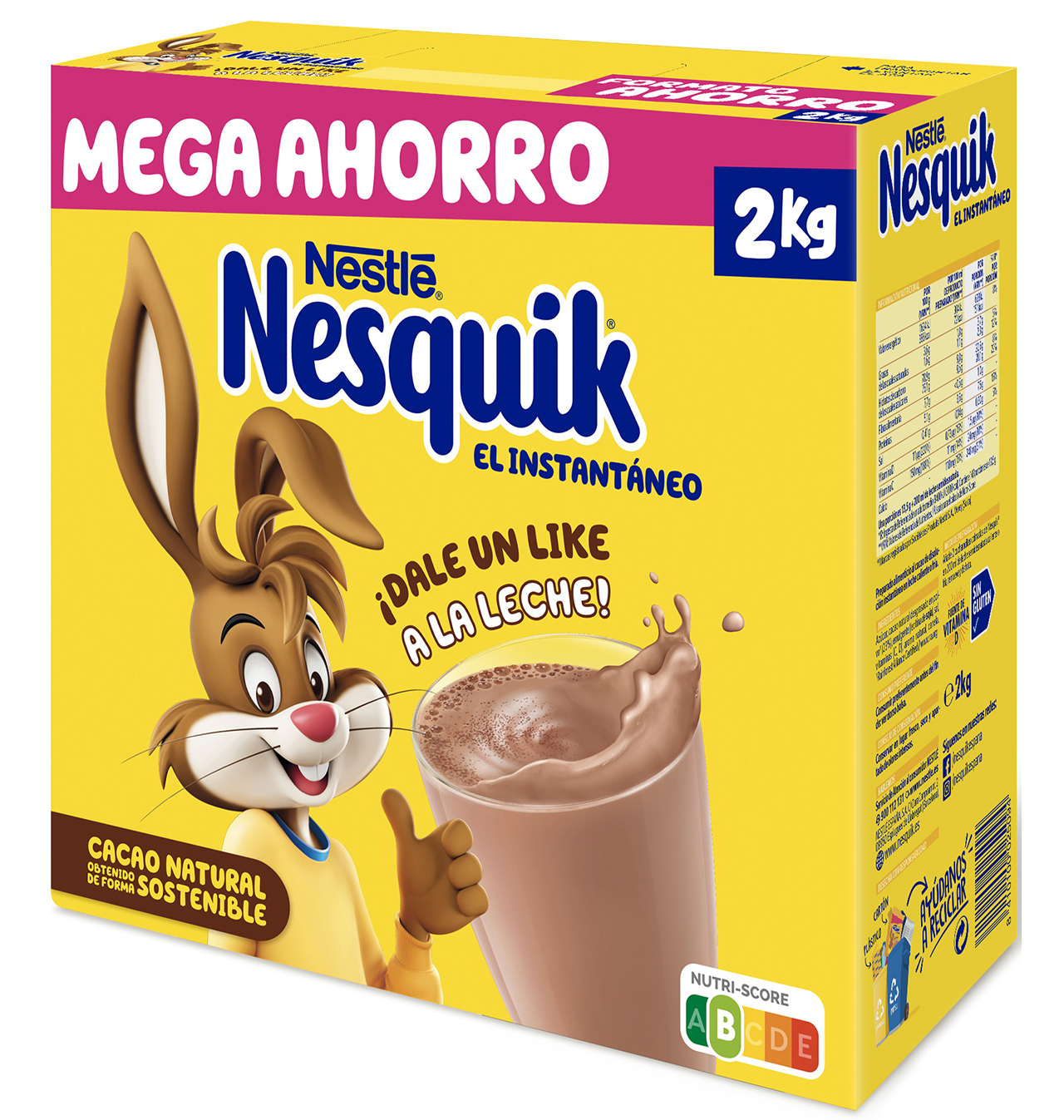 Comprar CACAO SOLUBLE NESTLÉ NESQUIK INSTANTÁNEO ESTUCHE 2 KG Cacao