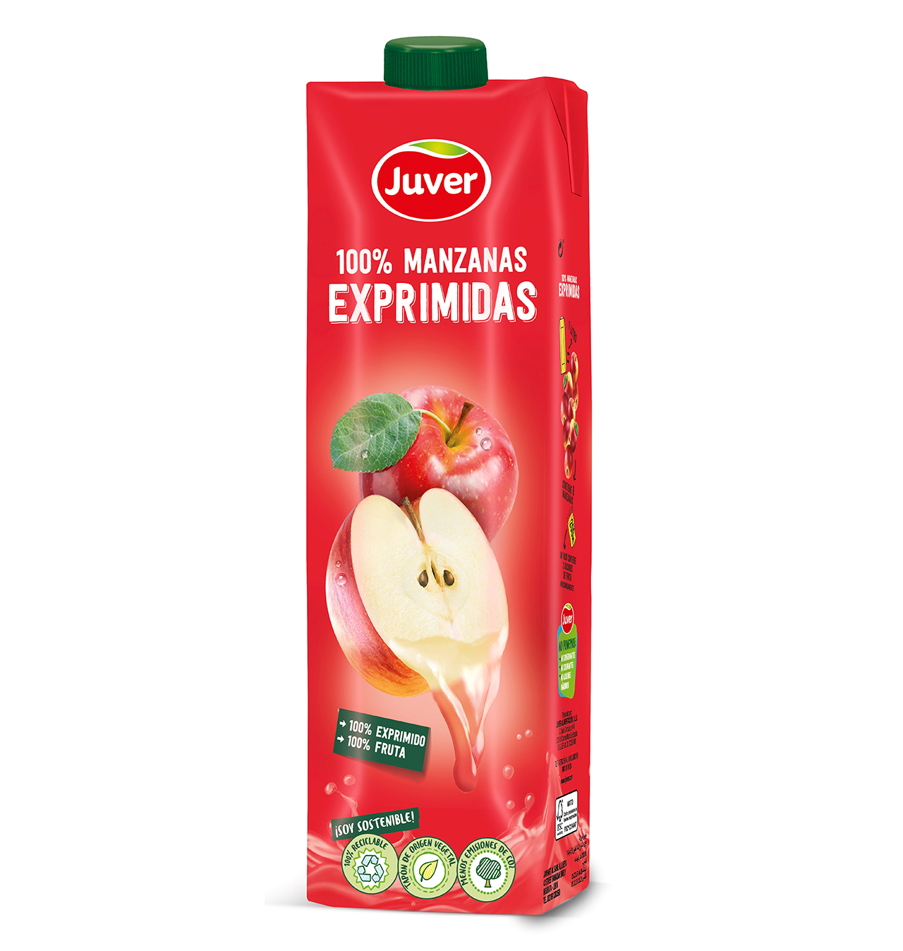 Comprar ZUMO 100 JUVER MANZANA EXPRIMIDO 1 L Zumos y cafés en Condisline