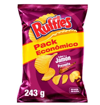PATATAS RUFFLES JAMONXL 243 G