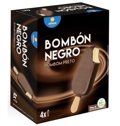 HELADO BOMBON ALTEZA NEGRO 4X 120 ML
