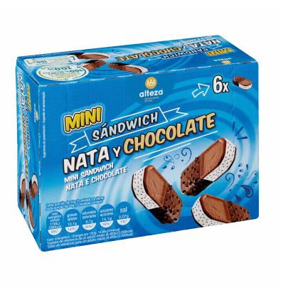 HELADO SANDWICH ALTEZA NATA-CHOCO 6X 85 ML