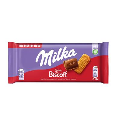 CHOCOLATE MILKA BISCOFF LOTUS 90 G