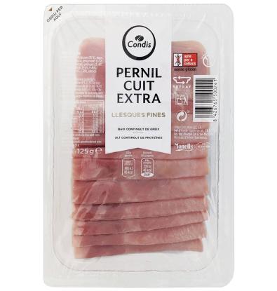 JAMÓN COCIDO CONDIS EXTRA FINAS LONCHAS 125 G