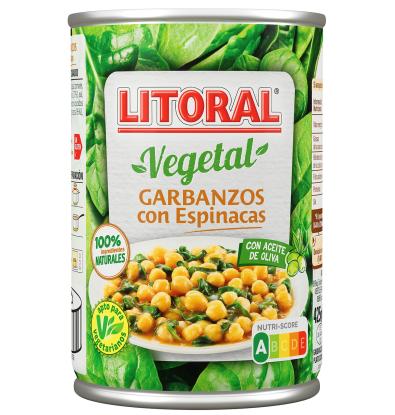 GARBANZOS LITORAL CON ESPINACAS 425 G