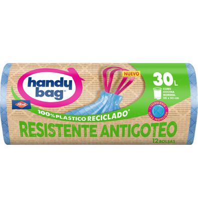 BOLSA BASURA HANDY BAG ANTIGOTEO 30 L 12 UNIDADES