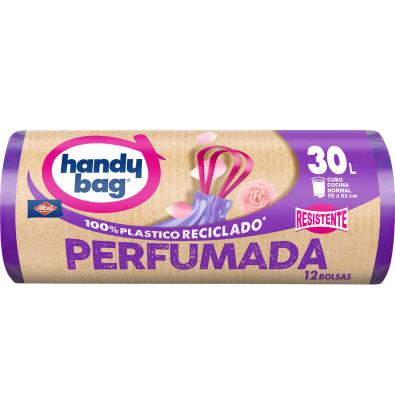 BOLSA BASURA HANDY BAG PERFUMADA 30L 12 UNIDADES