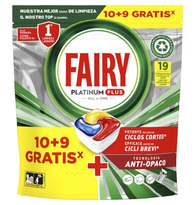 LAVAVAJILLAS FAIRY PLATINUM 10+9 19 DOSIS