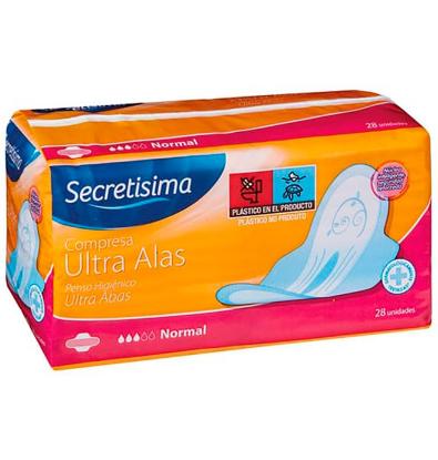 COMPRESA SECRETISIM ULTRA ALAS 28 UNIDADES