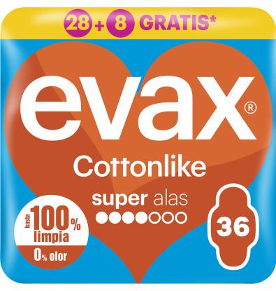 COMPRESES EVAX COTTO ALES SUPER 36 UNITATS