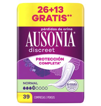 COMPRESA NORMAL AUSONIA DISCREET 26+13 39 UNITATS