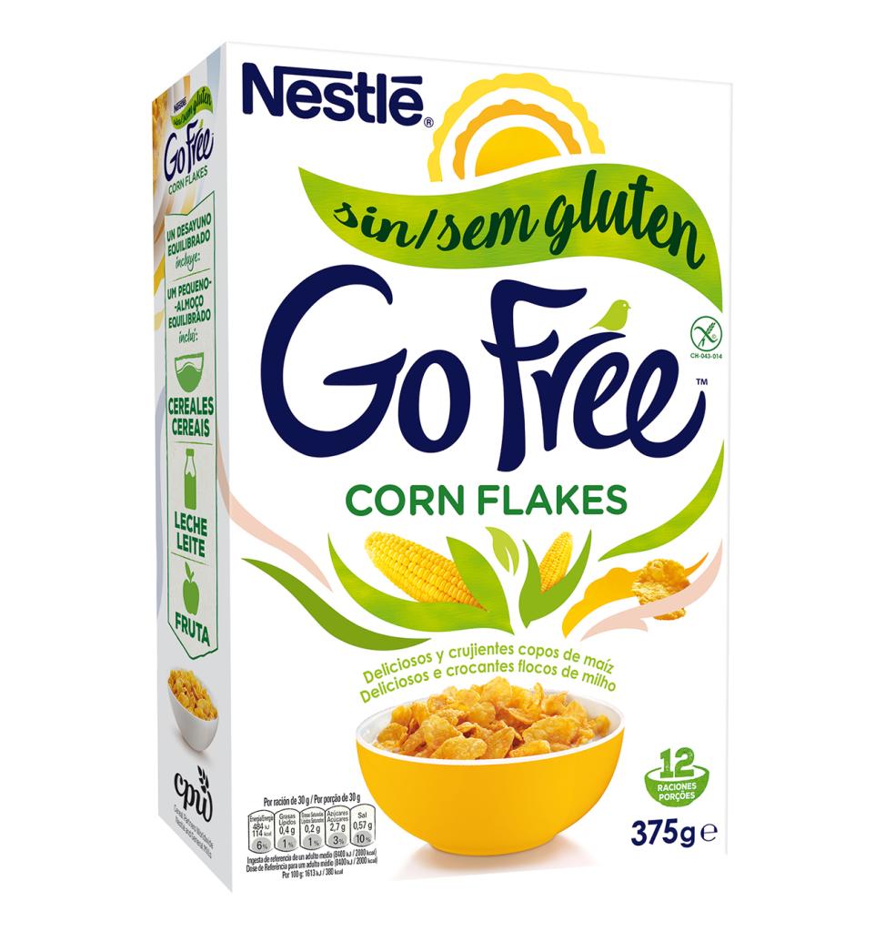 Corn Flakes Cereales Sin gluten GO FREE NESTLÉ 375 Gr