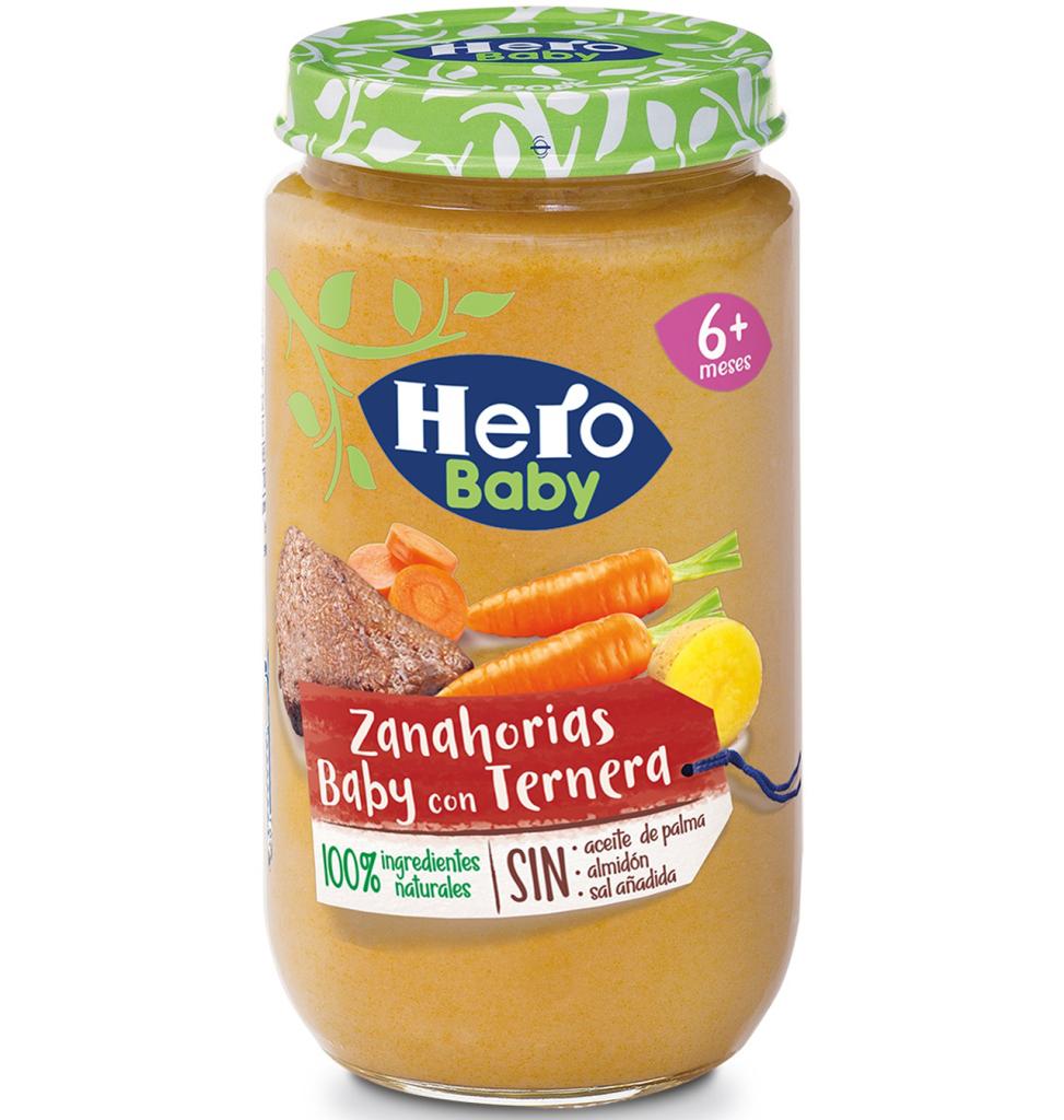 Hipp Potito Biológico. Zanahorias, patatas y carne de vaca. Menú Bebé +6  meses.