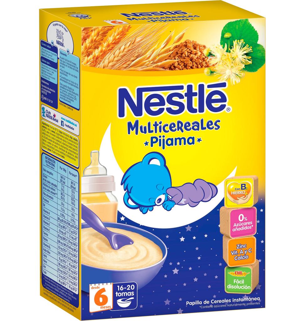 Nestlé pijama leche y cereales