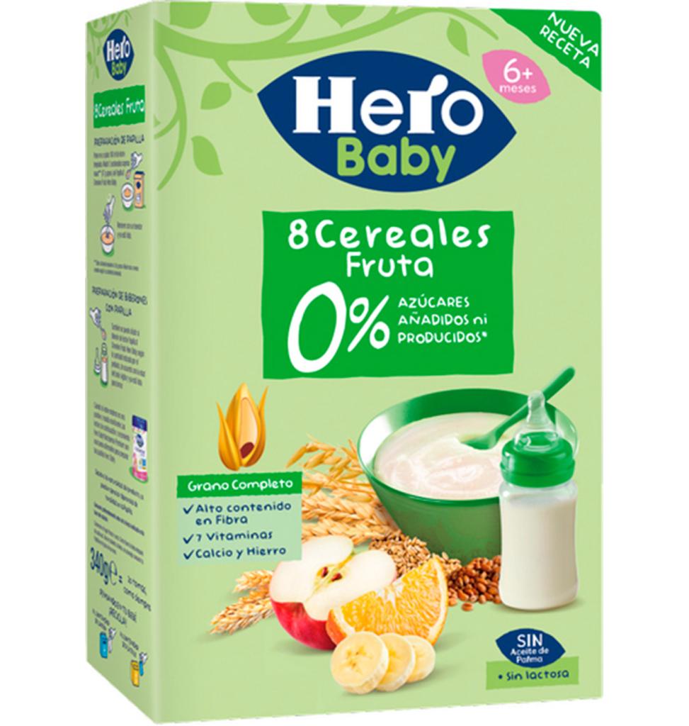 Comprar PAPILLA 0% HERO BABY 8 CEREALES FRUTA 340 G