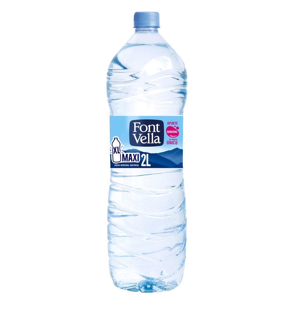 Agua mineral natural botella 2 l · FONT VELLA · Supermercado El
