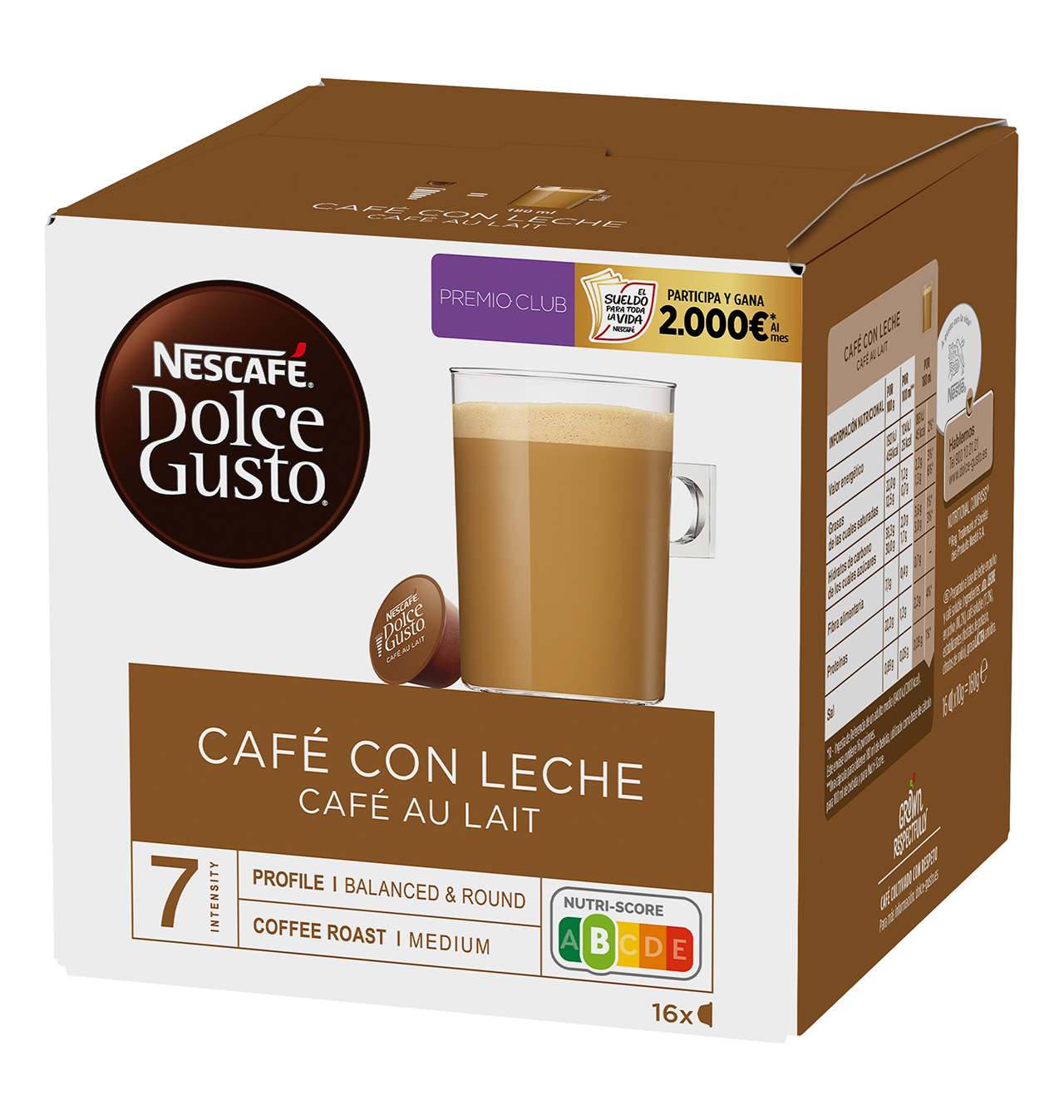 Comprar CÁpsulas CafÉ NescafÉ Dolce Gusto CafÉ Con Leche 16 Unidades Cápsulas De Café En