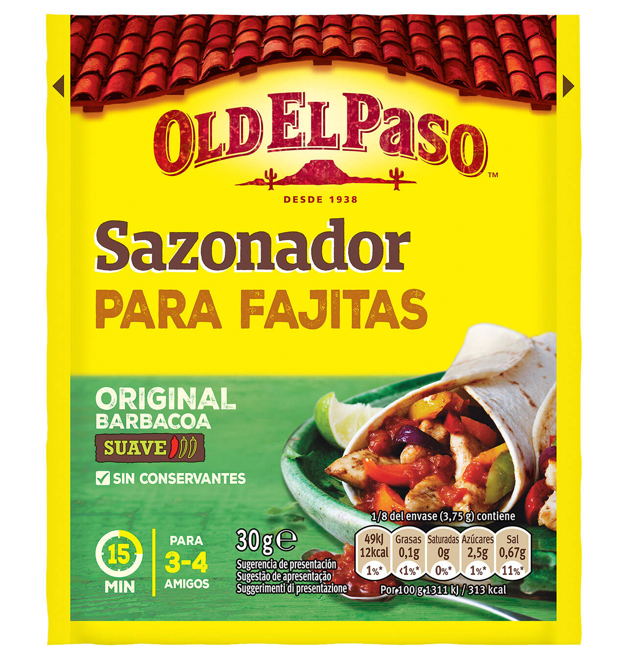 Comprar SAZONADOR OLD EL PASO FAJITAS 30 G Sal, salsas y especias en