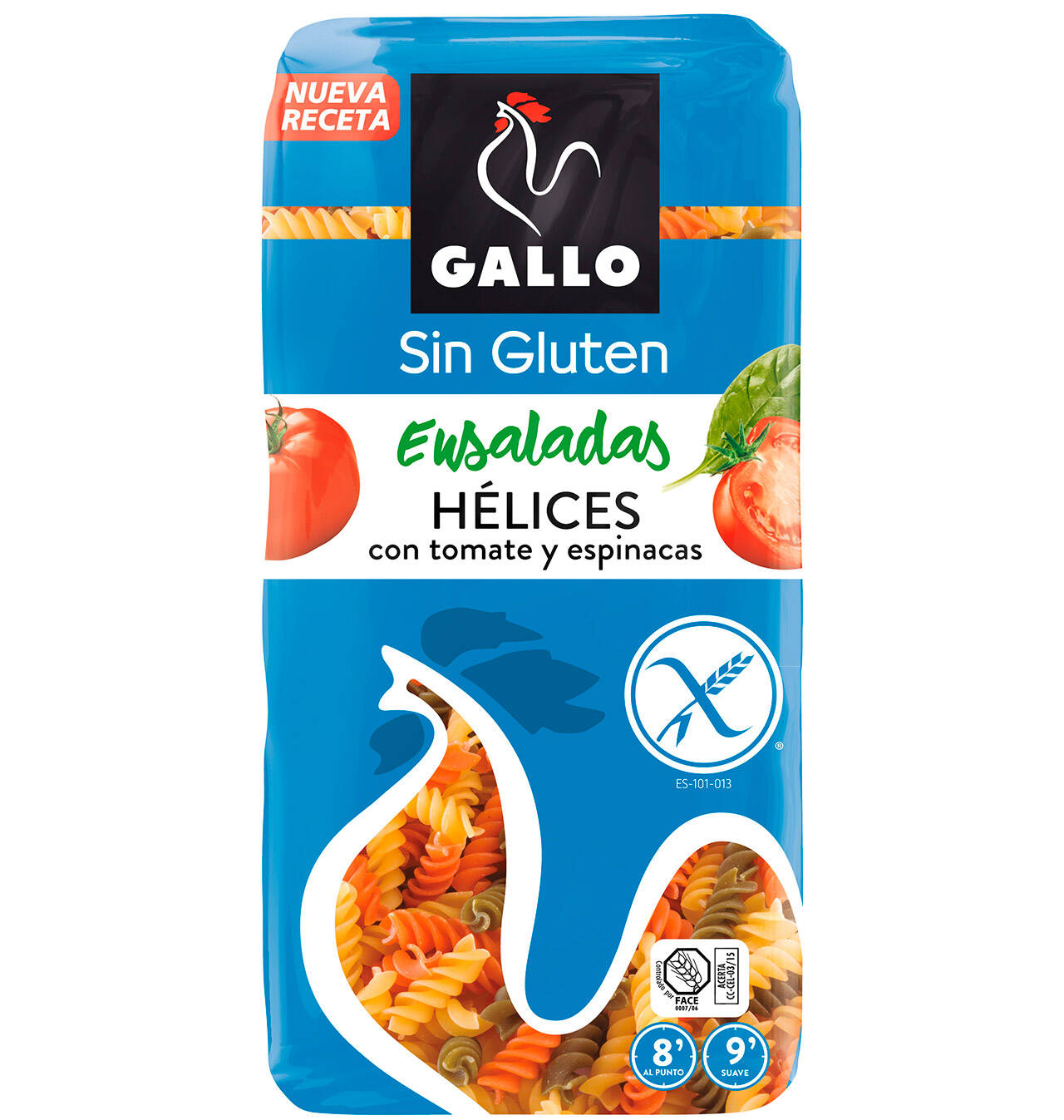 Comprar HÉLICES GALLO VEGETALES SIN GLUTEN 500 G Pasta, harinas y
