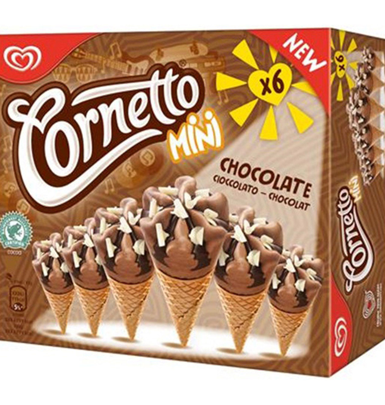 Comprar Helado Cornetto Mini Choco 6 Uni Helado Cornetto Mini Choco 6