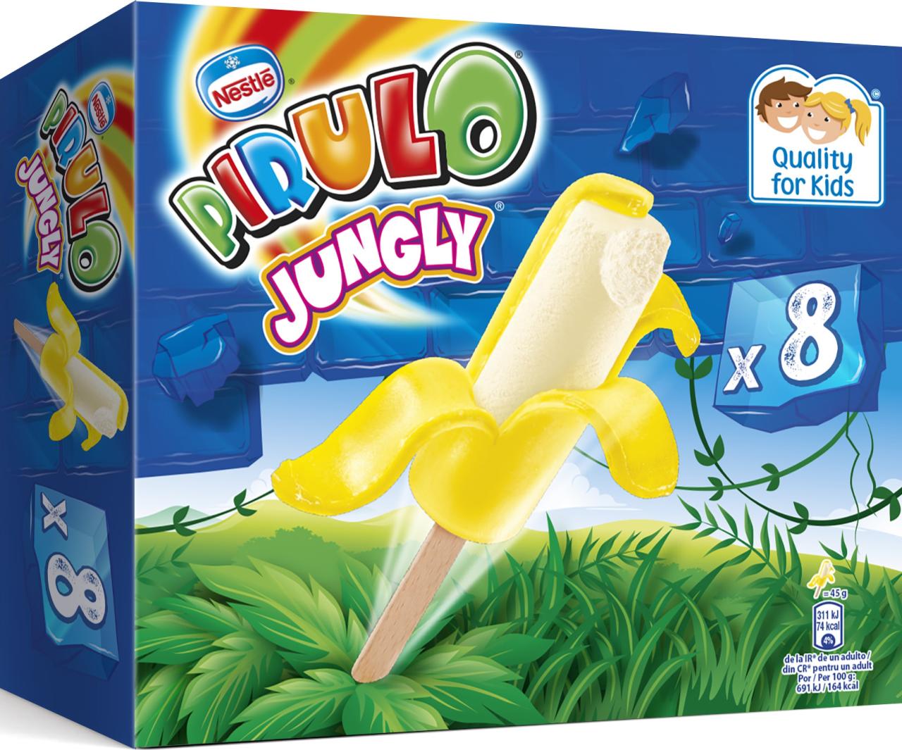 Comprar HELADO PIRULO JUNGLY BANANA 8 UNIDADES HELADO PIRULO JUNGLY