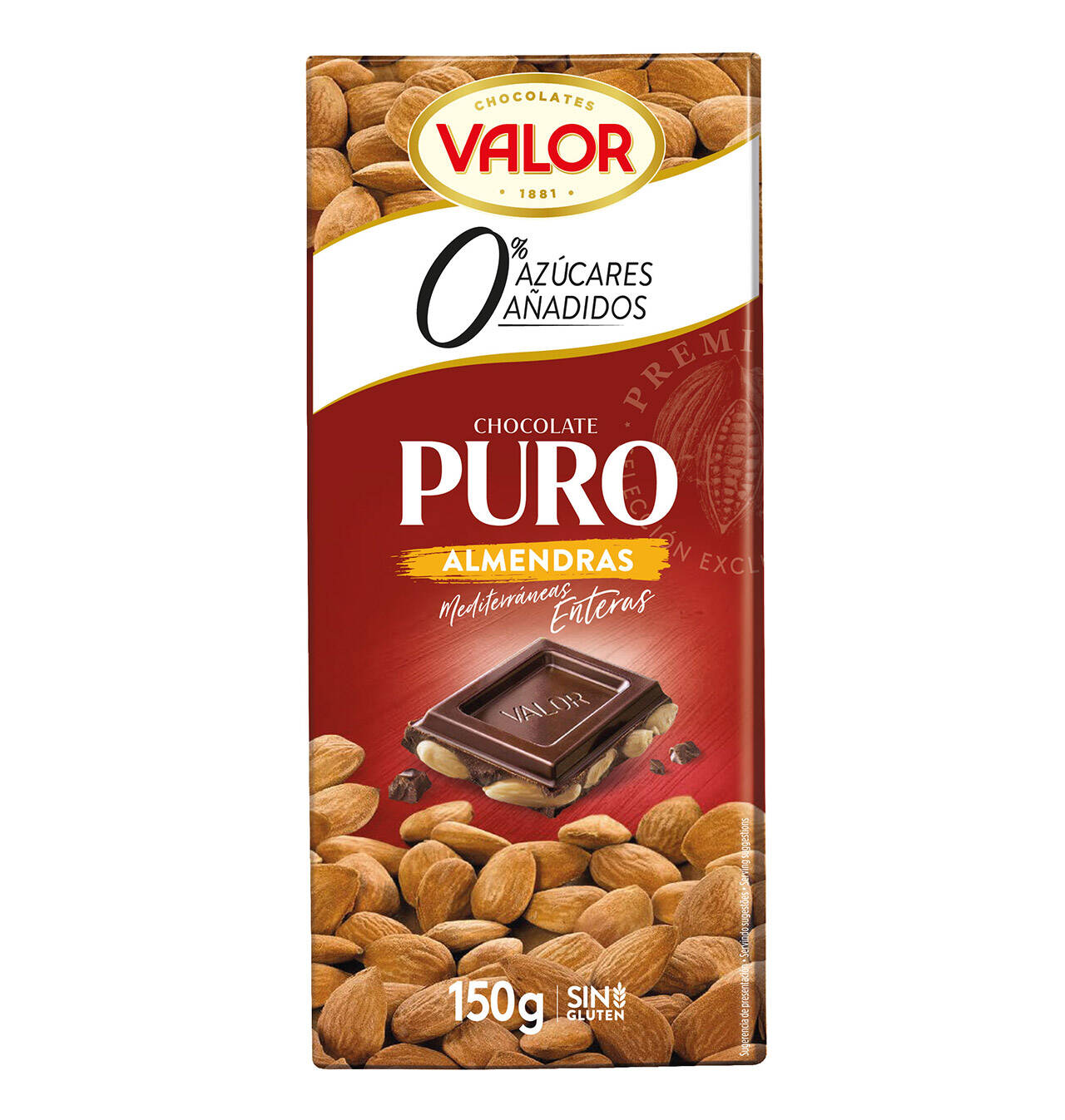 Comprar CHOCOLATE VALOR PURO ALMENDRA SIN