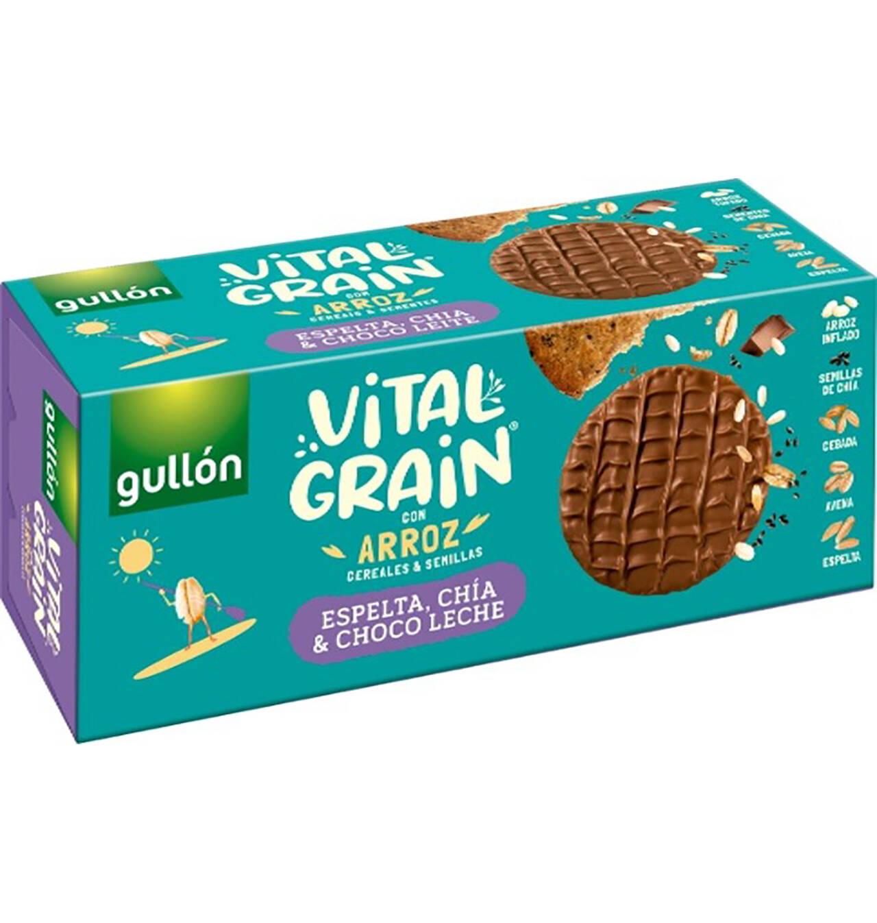 Comprar VITALGRAIN GULLÓN CON ARROZ, ESPELTA, CHIA, CHOCO LECHE 310 G