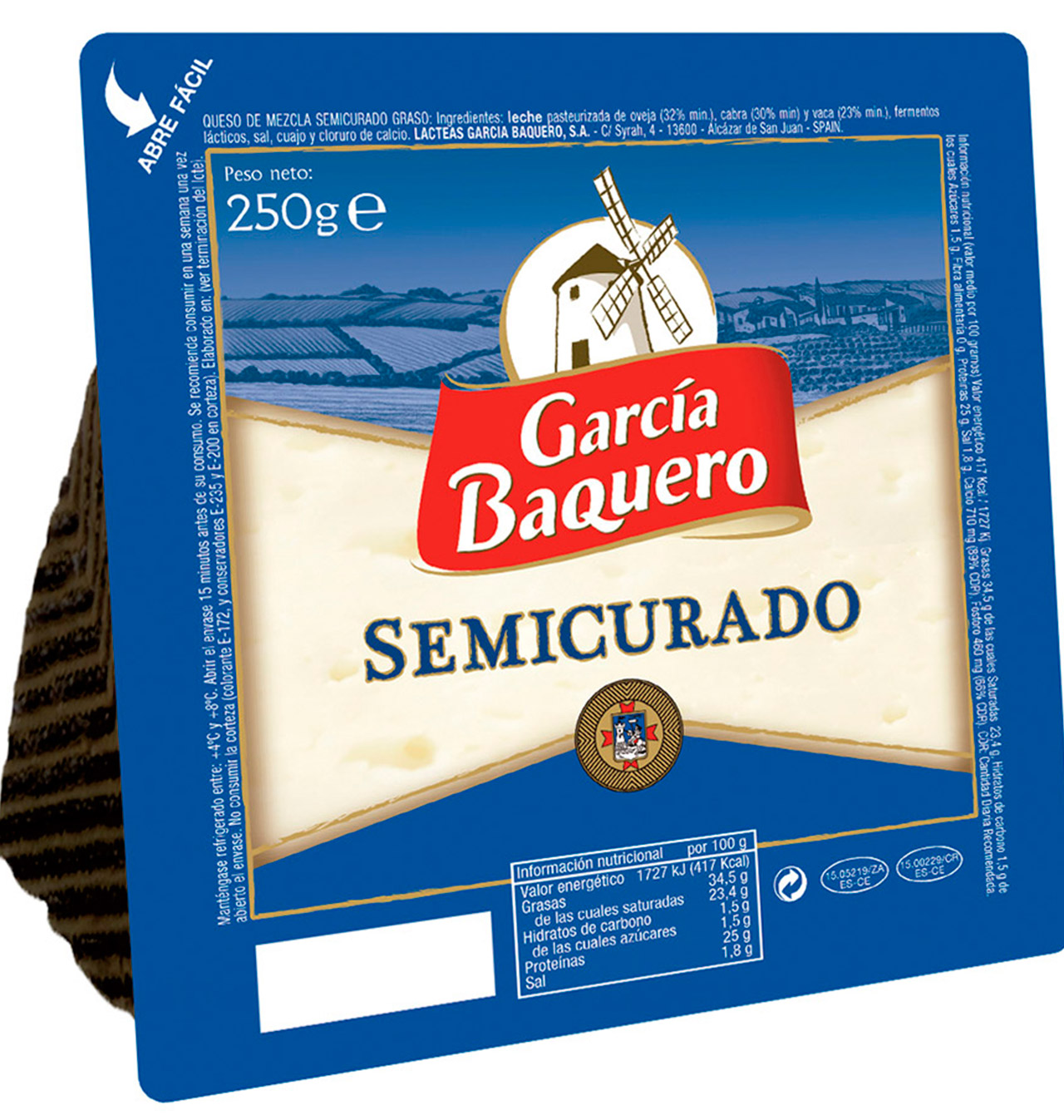 Comprar QUESO GARCÍA BAQUERO SEMI CUÑA 250 G | Quesos En Condisline