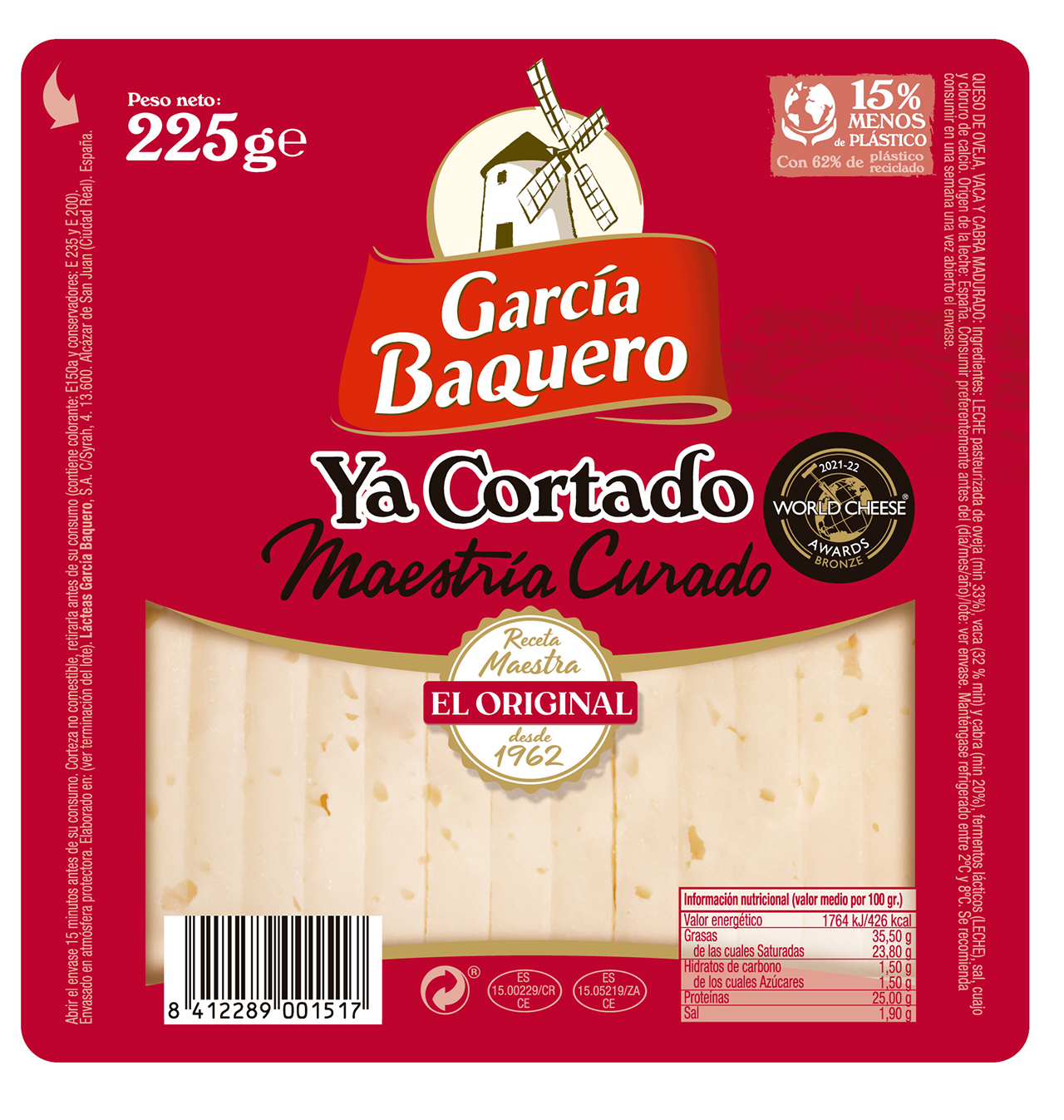 Comprar QUESO GARCÍA BAQUERO CURADO YA CORTADO 225 G | Quesos En Condisline