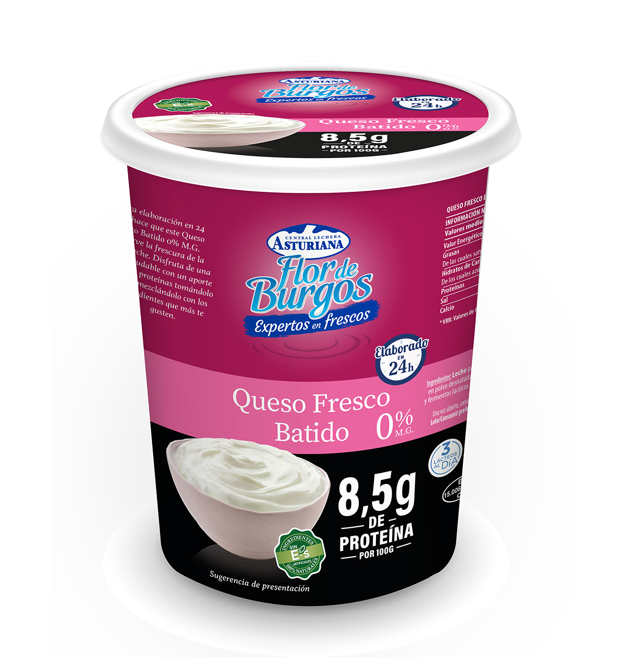 Comprar QUESO FLOR DE BURGOS FRESCO BATIDO 0% 450 G | Quesos En Condisline