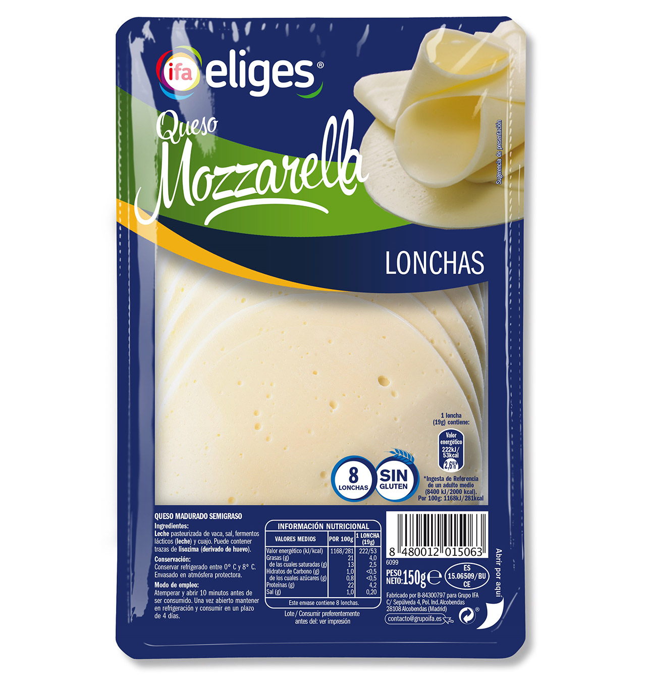 Comprar FORMATGE IFA ELIGES MOZZARELLA LLENQUES 150 G | FORMATGE IFA ...