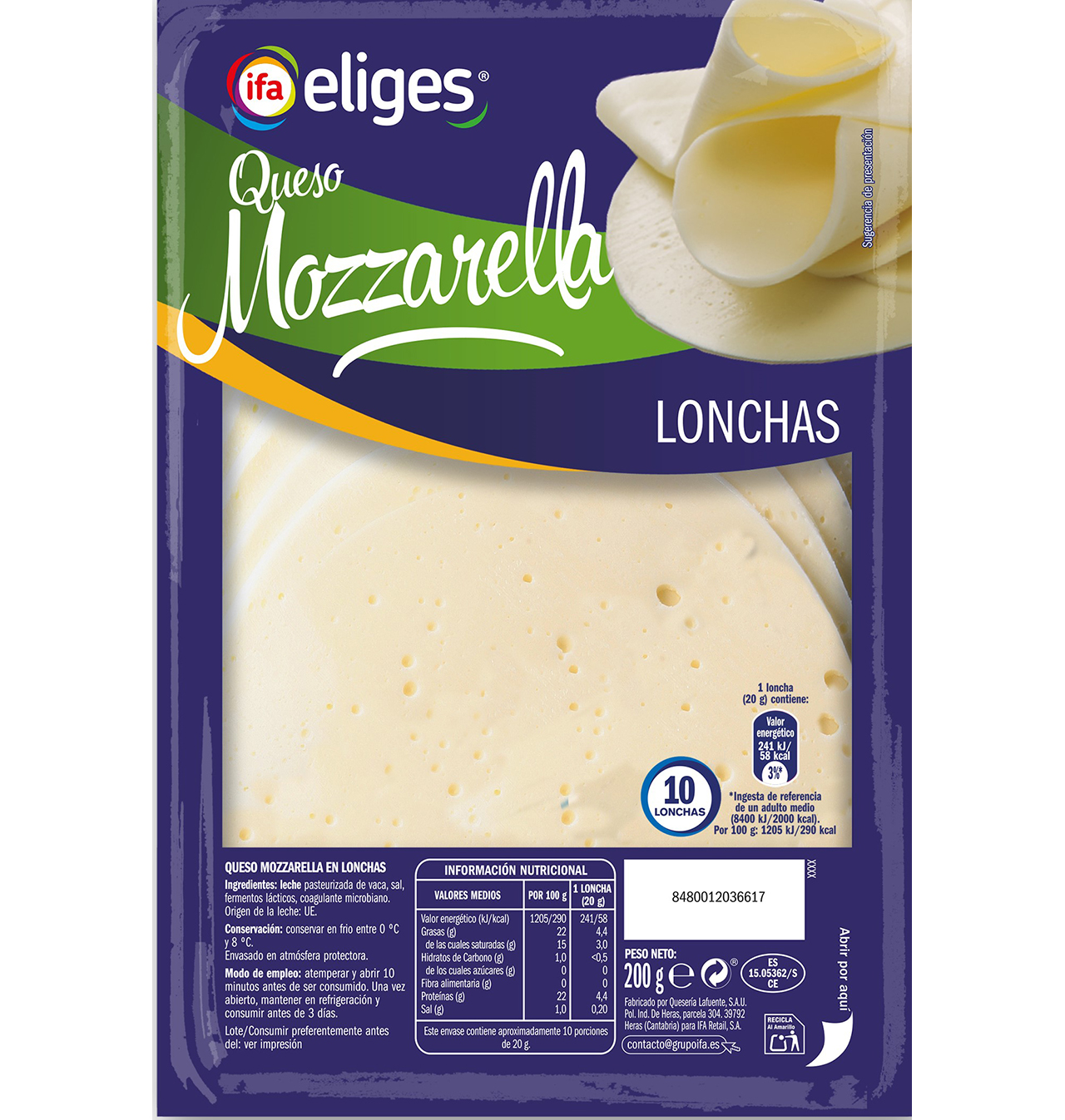 Comprar QUESO IFA ELIGES MOZZARELLA 200 G | QUESO IFA ELIGES MOZZARELLA ...