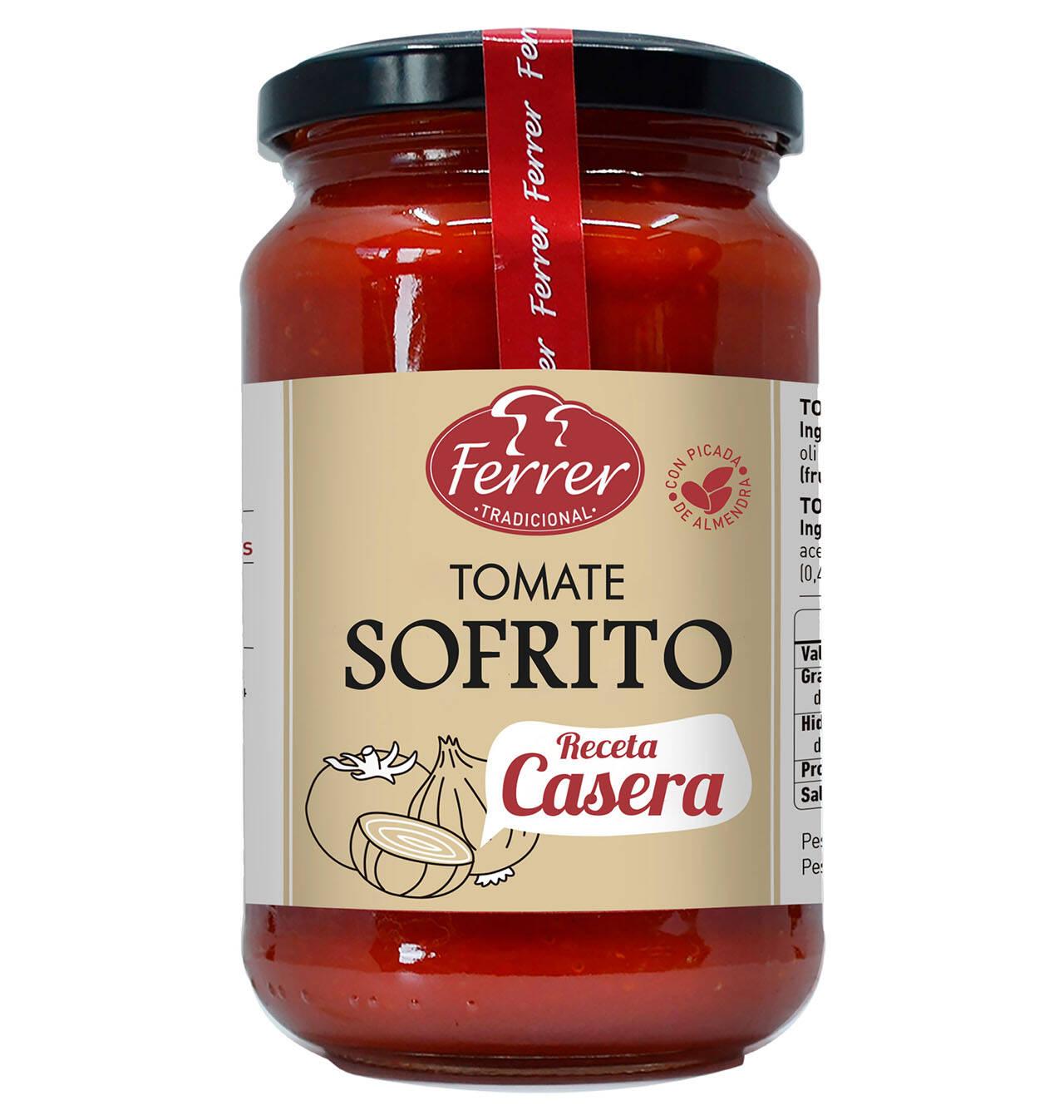 Comprar SOFRITO TOMATE CASERO FERRER 350 G Sal, salsas y especias en