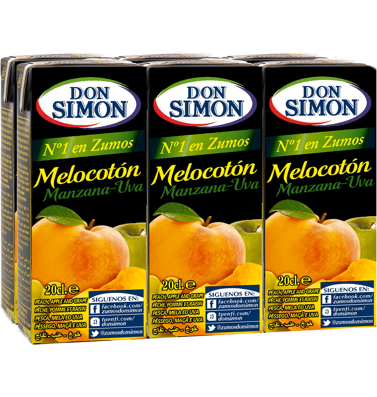 Comprar Zumo Don Simon MelocotÓn Manzana Uva 6 Unidades 200 Ml Zumos Y Cafés En Condisline 7453