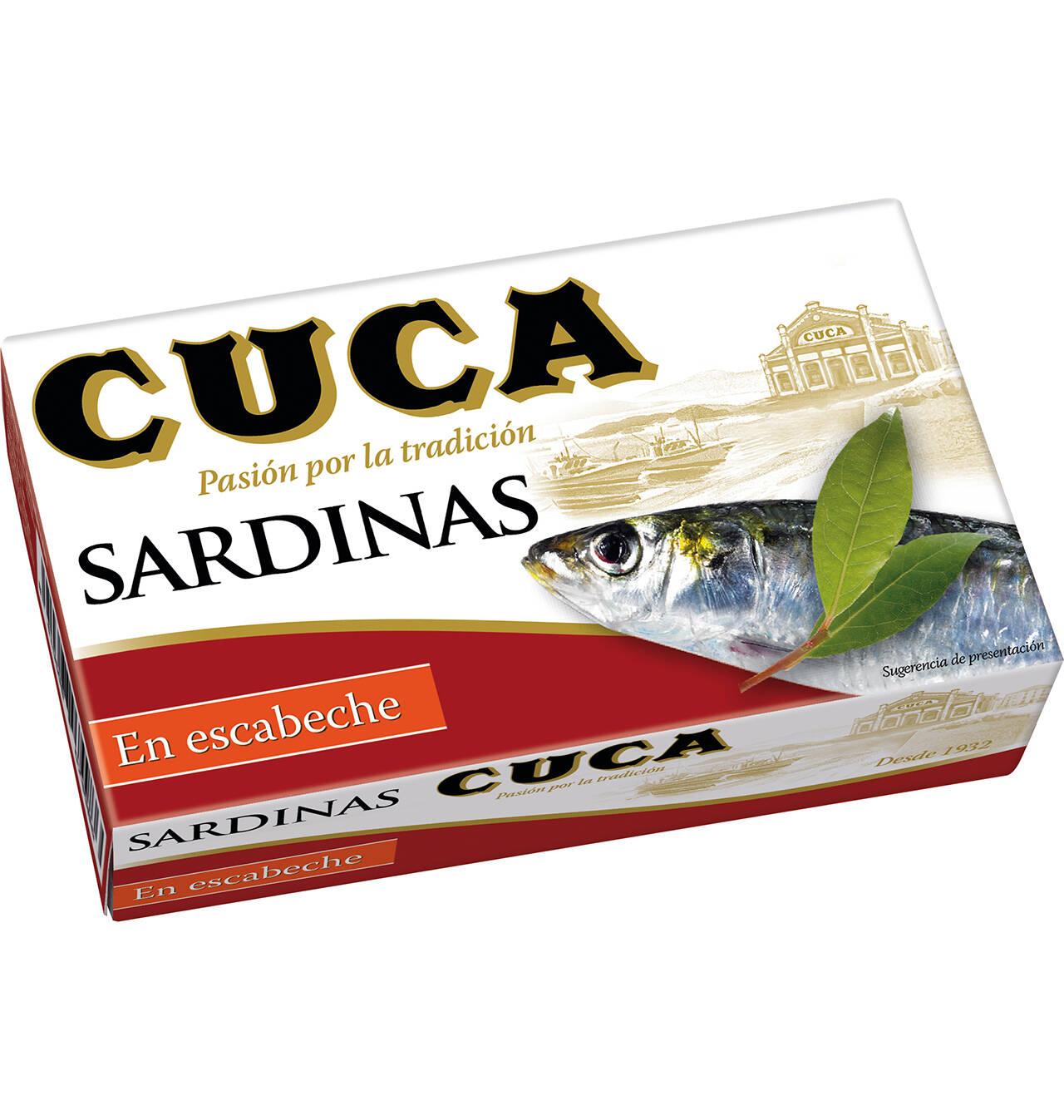 Comprar SARDINAS CUCA ESCABECHE 120 G | Conservas de pescado y marisco