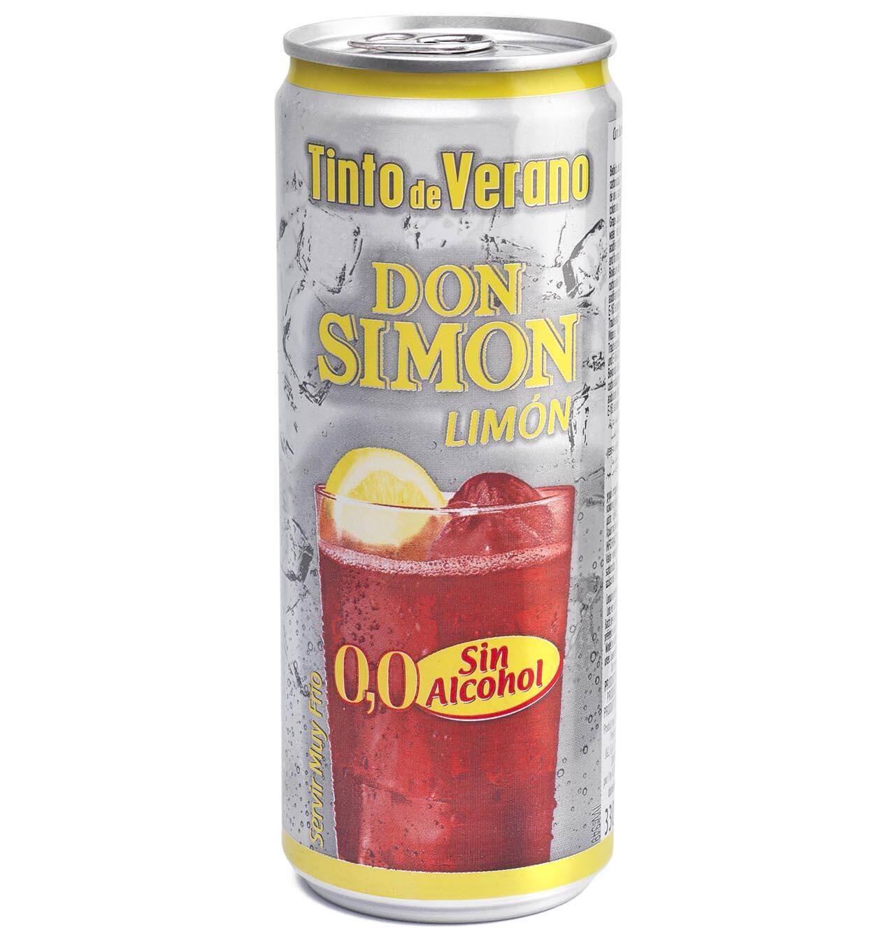 Comprar TINTO VERANO DON SIMON LIMON SIN ALCOHOL LATA. 33 CL TINTO