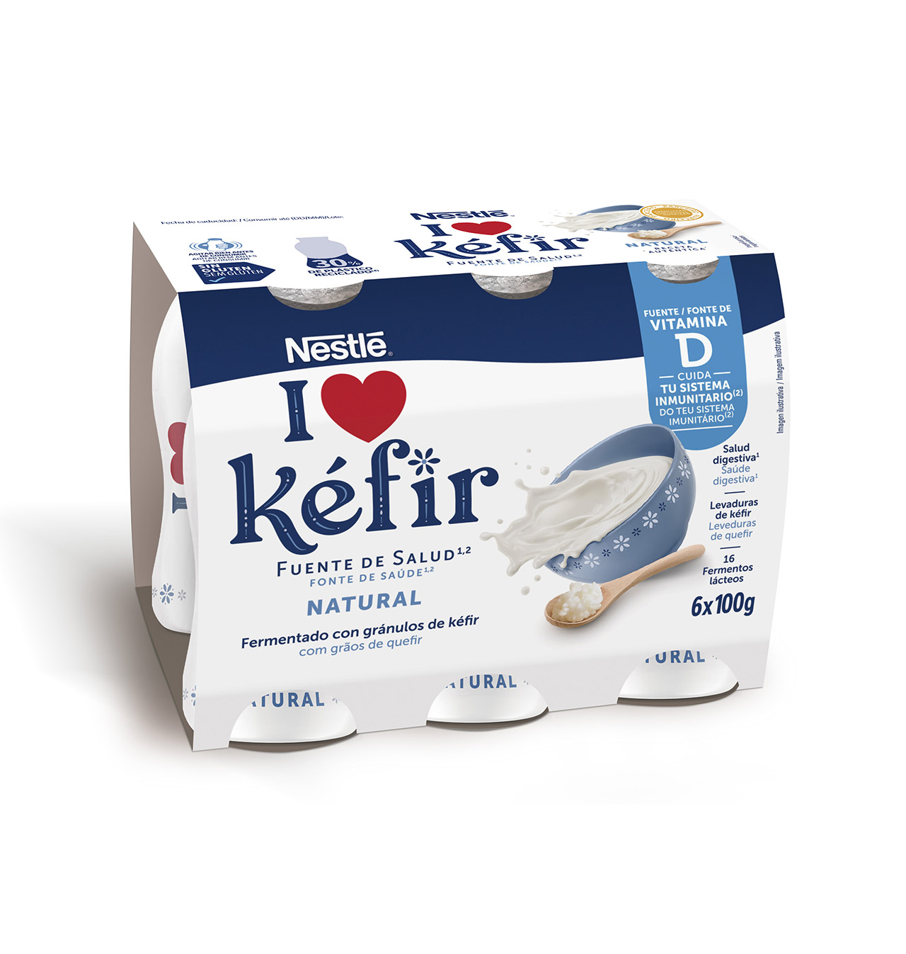 Comprar KEFIR NESTLE NATURAL 100GX 6 UNIDADES Yogures en Condisline