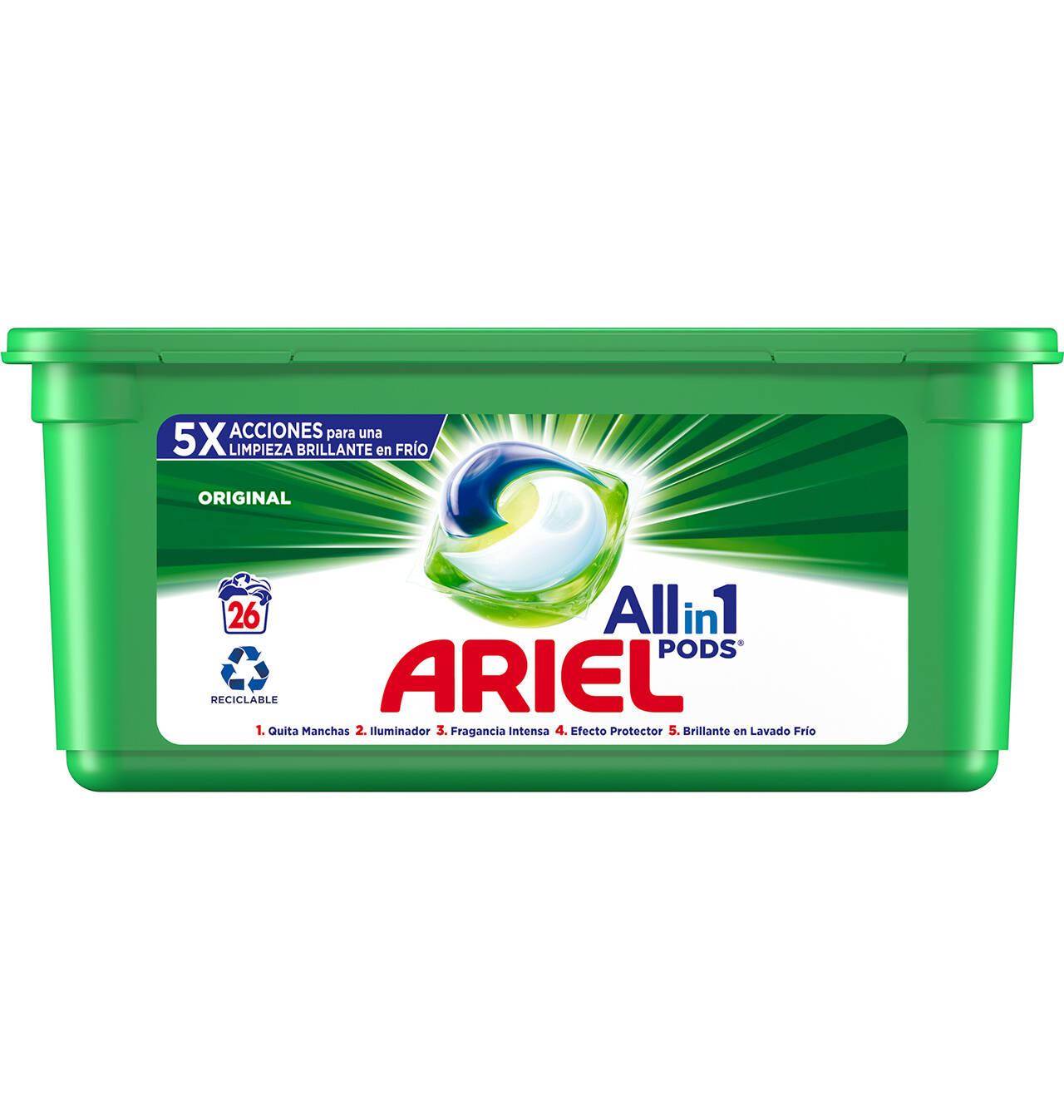 Comprar PODS ORIGINAL ARIEL ALL IN ONE 26 UNIDADES PODS ORIGINAL ARIEL ALL IN ONE 26 UNIDADES