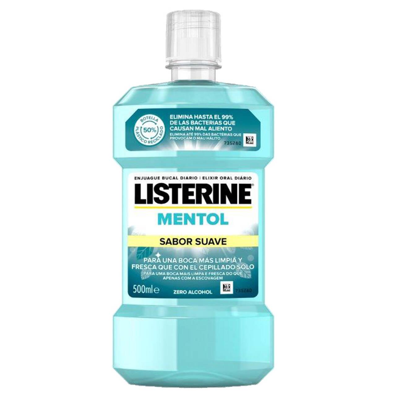 Comprar COLUTORIO LISTERINE MENTOL SUAVE ZERO ALCOHOL 500 ML Higiene