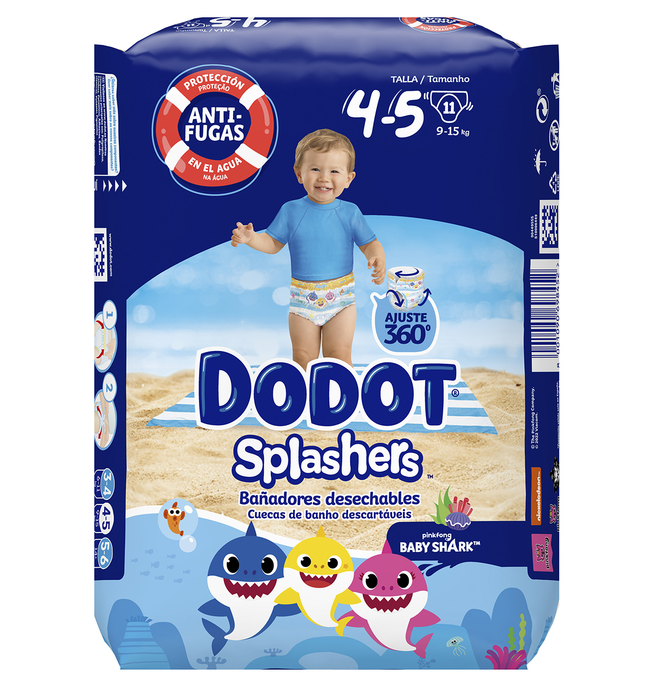 Comprar PAÑAL TALLA 4/5 DODOT SPLASHERS 11 UNIDADES | PAÑAL TALLA 4/5 ...