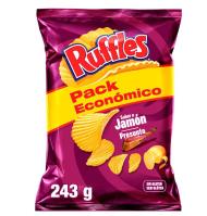 PATATAS RUFFLES JAMONXL 243 G