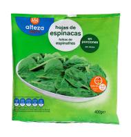 ESPINACAS ALTEZA HOJA PORCIONES 400 G