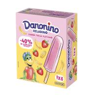 HELADO DANONINO FRESA PLÁTANO 6 UNIDADES