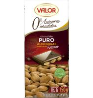 CHOCOLATE VALOR PURO ALMENDRA SIN AZÚCAR 150 G