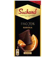 CHOCOLATE NEGRO SUCHARD FINO 70% NARANJA 100 G