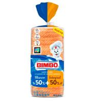 PAN DE MOLDE BIMBO 50% BLANCO + 50% INTEGRAL 480 G
