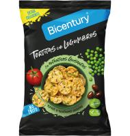 TORTITAS BICENTURY GUISANTES, TOMATE Y ACEITUANAS NEGRAS 60 G