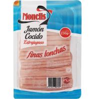 JAMÓN COCIDO MONELLS FINAS LONCHAS 230 G