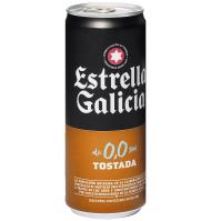 CERVEZA ESTRELLA GALICIA 0.0 TOSTADA LATA 33 CL