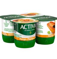 ACTIVIA SOIA DE DANONE AMB MANGO I PAPAIA 4 UNITATS