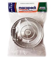 ENVASE ALUMINIO MACOPACK REDONDO 205X37 MM 3 UNIDADES